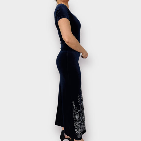 90s ing ca Navy Maxi Dress Size S
