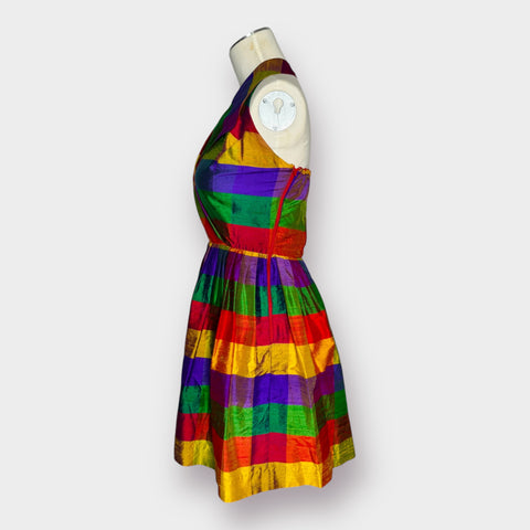 90s Liz Claiborne Rainbow Dress