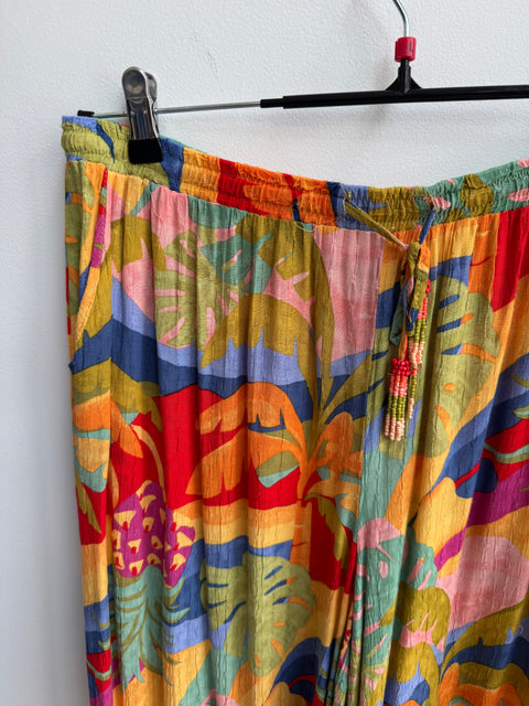 90s Christian Siriano colorful Palazzo pants Size L