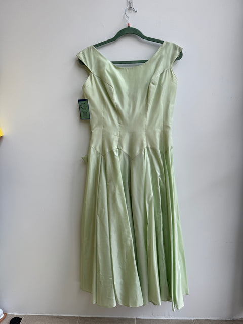 50s Celery Green Formal Dress