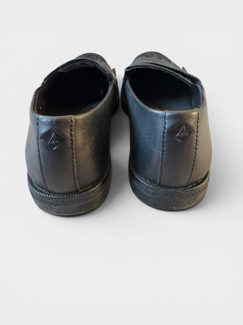 Sperry Black Leather Loafers Size 6.5