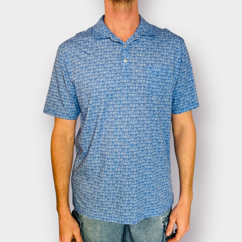 Peter Millar Blue Car Polo Size L