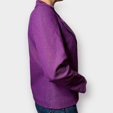 Y2K Vivian Original Purple Wrap Blazer Size L