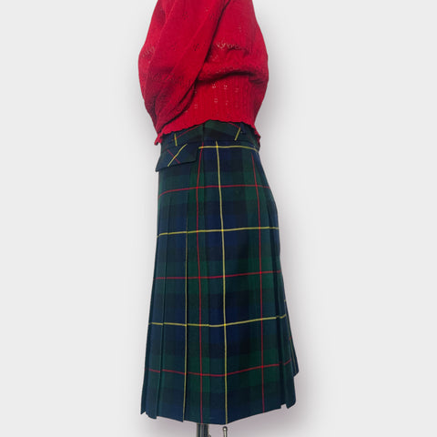 Keith Plaid Knee Length Skirt