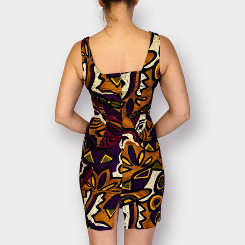 90s Scarlett abstract pattern Dress Size S