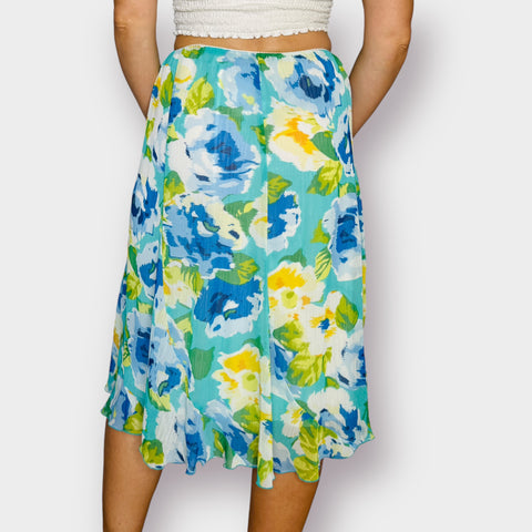 2000s Notations Blue Green White Skirt