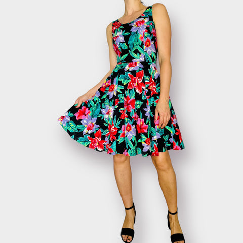 90s D.B.A.-L.A. Floral Party Dress