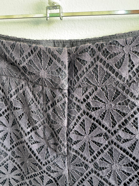 00s Dalia Black Lace Shorts Size XS