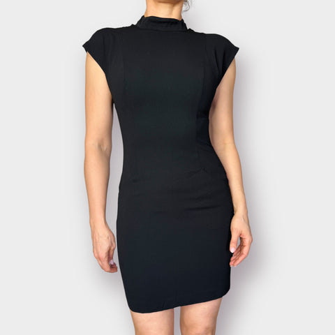 00s Bebe Black Mockneck Dress size S