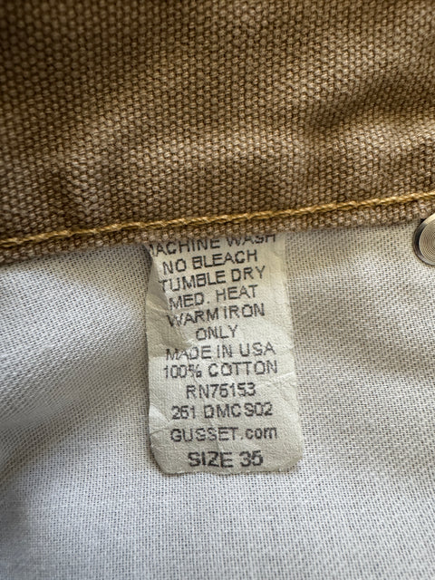 90s Diamond Gusset Tan Jorts Size 35