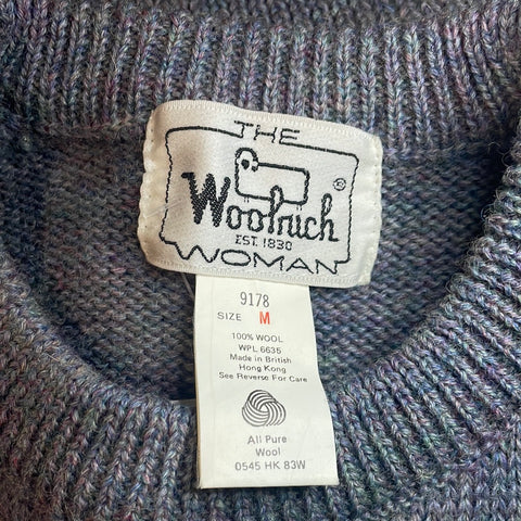 90s Woolrich “The Woman” Gray and Pink Crewneck Sweater