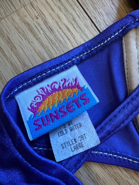 90s Sunsets Purple Pink Bikini Size M/L