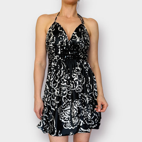 Y2K Betsy & Adam Black White Party Dress Size M