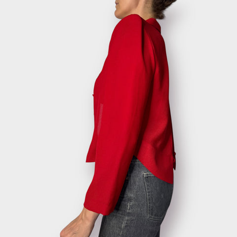 90s Karin Stevens Petites Red Jacket Top Size M