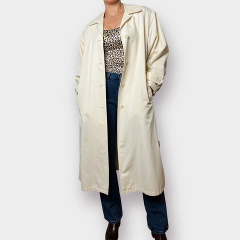 80s Coat Works Cream Trenchcoat