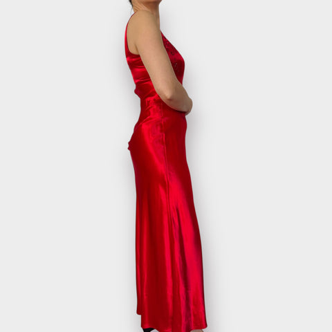 90s Be Smart Dead Stock Red Gown Size S