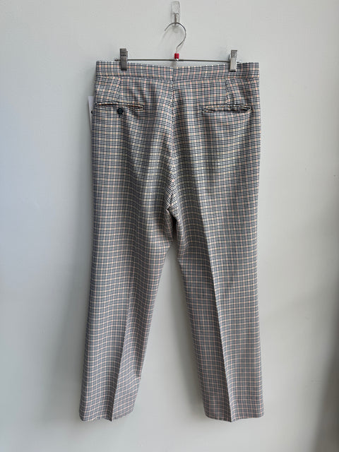 70s Sansabelt Plaid Trousers Size 36