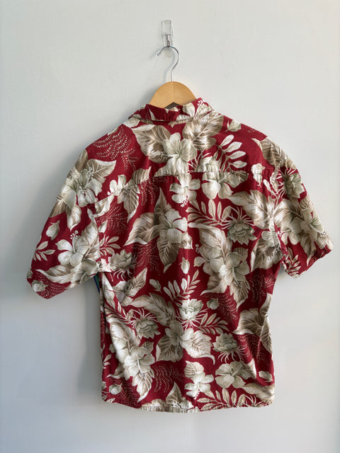 90s Pierre Cardin Red Hawaiian Shirt Size M
