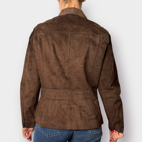 00s Apostrophe Brown Suede Jacket Size L