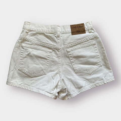 90s London Jean White Shorts