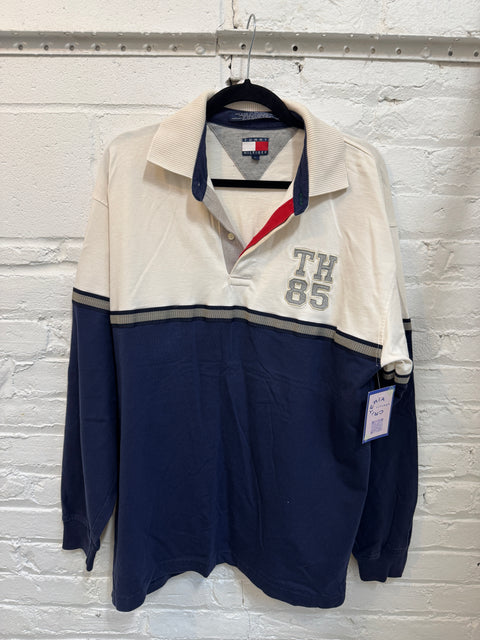 Y2K Tommy Hilfiger Quarter Button Pullover Size L