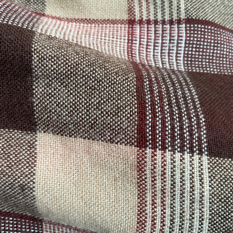 80s Sears brown and tan checkered flannel