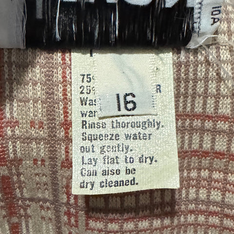 70s Devon Tan Orange Plaid Blazer Size L