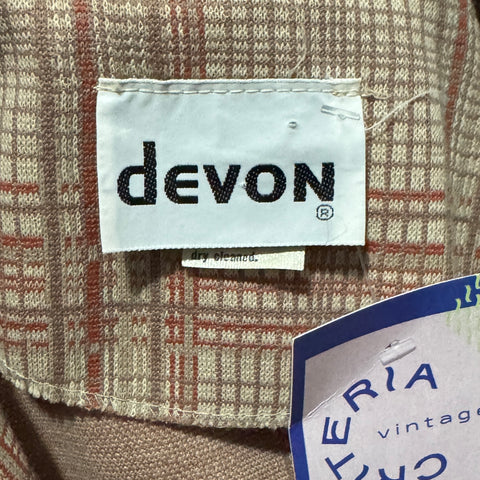 70s Devon Tan Orange Plaid Blazer Size L