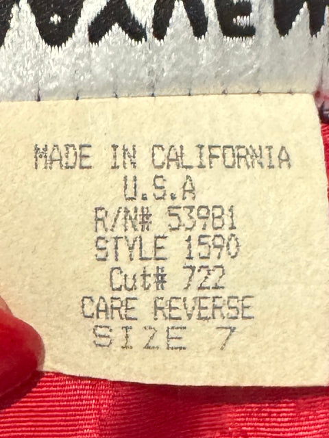 80s Mayvens Red Party Dress Size S