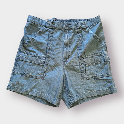 90s Weekends Chambray Cargo Shorts Size 34