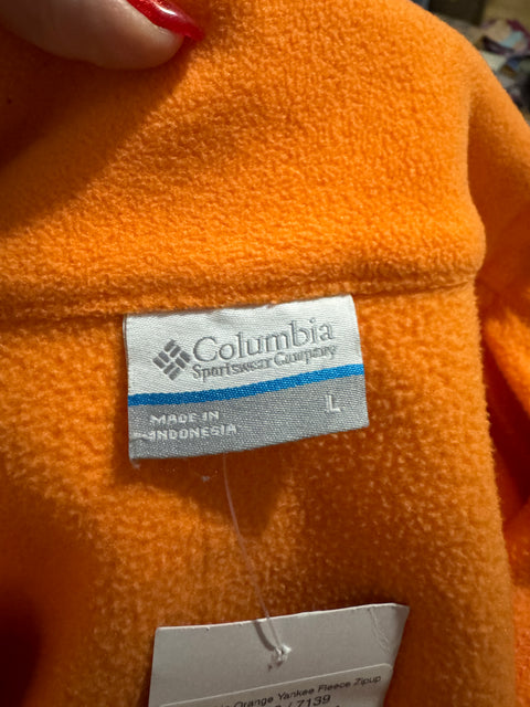 Columbia Orange Yankees Fleece Zipup Size L