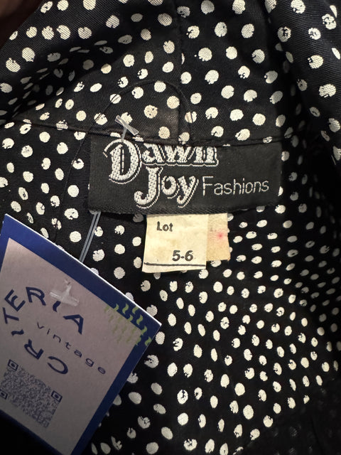 80s Dawn Joy Polka Dot Short Sleeve Romper Size S