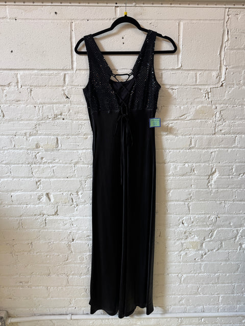 90s All That Jazz Black Satin Dress with Sequin Top size 7/8 CRITERIA VINTAGE 90s All That Jazz Black Satin Dress with Sequin Top size 7/8 CRITERIA VINTAGE