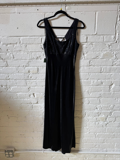 90s All That Jazz Black Satin Dress with Sequin Top size 7/8 CRITERIA VINTAGE 90s All That Jazz Black Satin Dress with Sequin Top size 7/8 CRITERIA VINTAGE