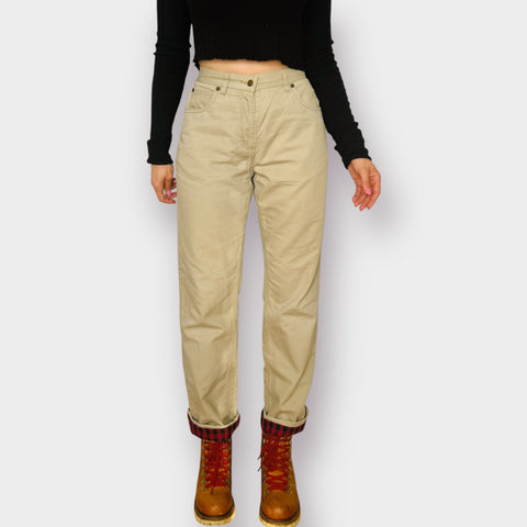 90s Woolrich Flannel Lined Tan Trousers