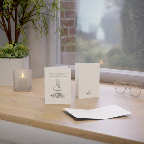 Vintage Lovers Christmas Greeting Cards Dress (1, 10, 30, and 50pcs)