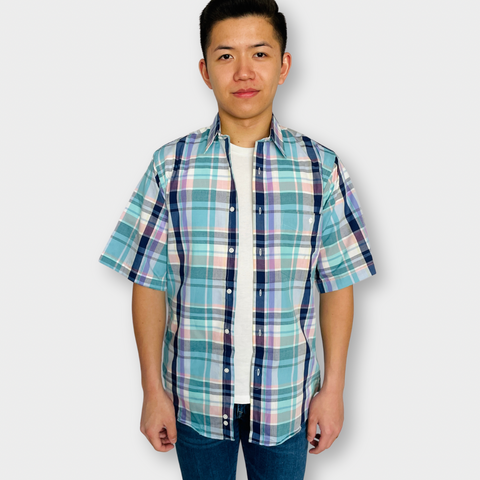 90s Potomac Collection Short Sleeve Plaid Button Down