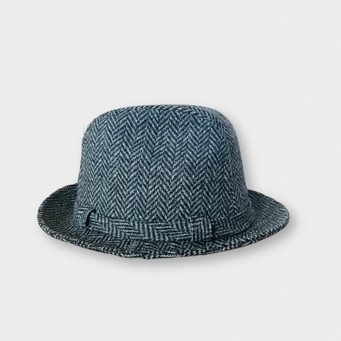 60s Stetson Herringbone Wool Homburg Hat