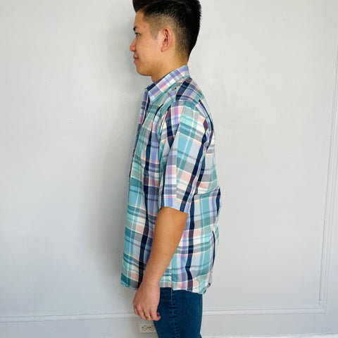 90s Potomac Collection Short Sleeve Plaid Button Down