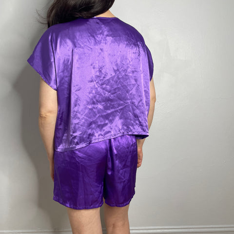 2000s Purple Shorts Pajama Set