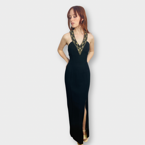 90s Jessica McClintock for Gunne Sax Black Gown Size S CRITERIA VINTAGE 90s Jessica McClintock for Gunne Sax Black Gown Size S CRITERIA VINTAGE