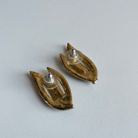 90s Black and Gold Earrings