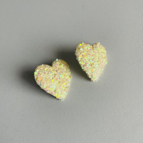 90s Glitter Heart Earrings