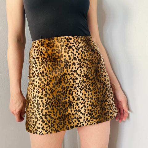Hugo Buscati Animal Print Mini Skirt
